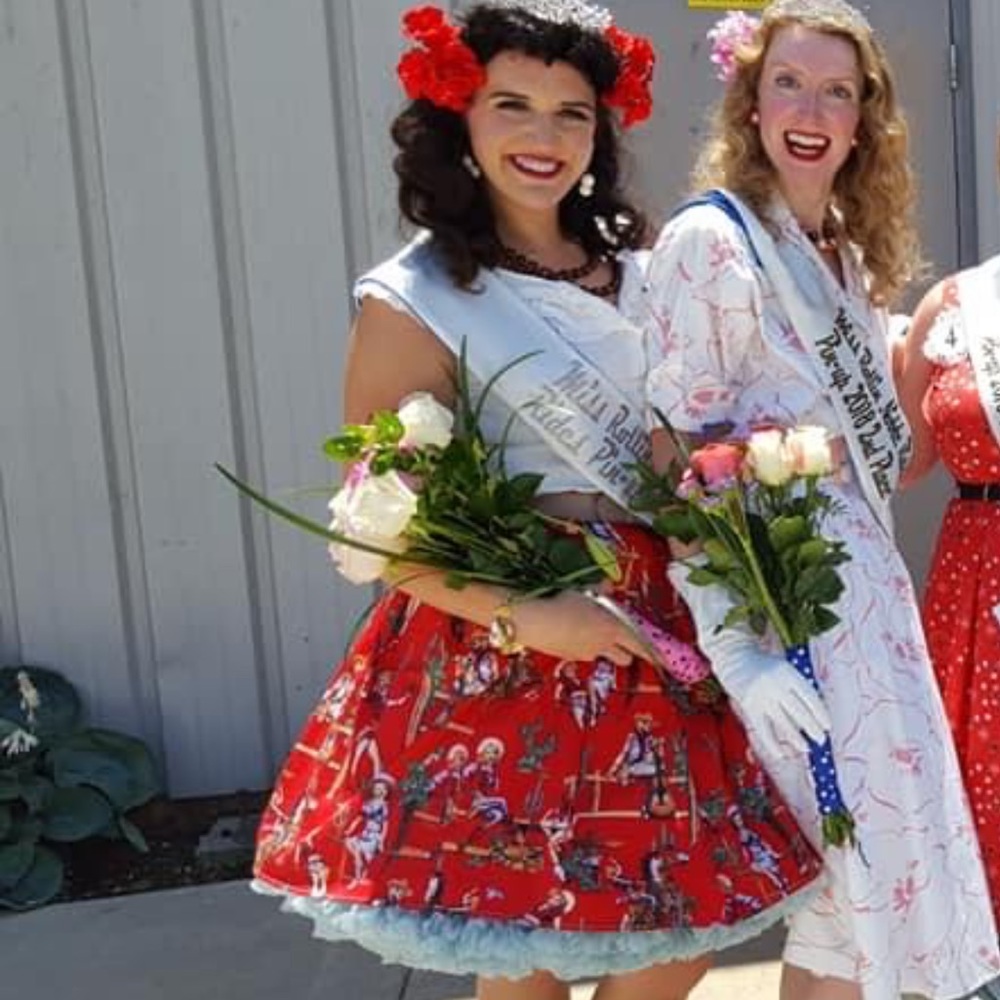 Western Pin-Up Girl Circle Skirt L/XL
